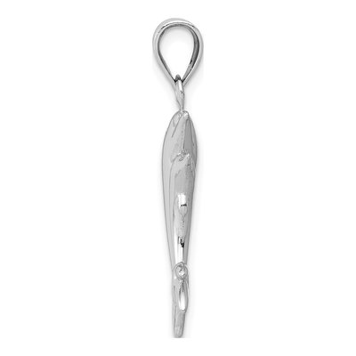 14K White Gold Dolphin Pair Pendant – view 3