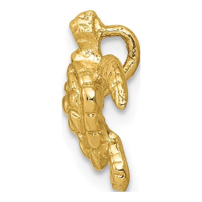 14K Yellow Gold Sea Turtle Slide Pendant – view 3