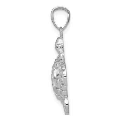 14K White Gold Sea Turtle Pendant – view 3