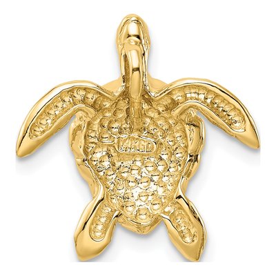 14K Yellow Gold Sea Turtle Slide Pendant – view 4