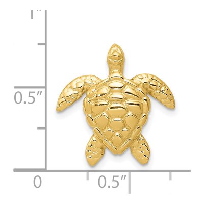 14K Yellow Gold Sea Turtle Slide Pendant – view 5