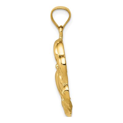 14K Yellow Gold Crab Pendant – view 3