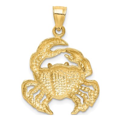 14K Yellow Gold Crab Pendant – view 4