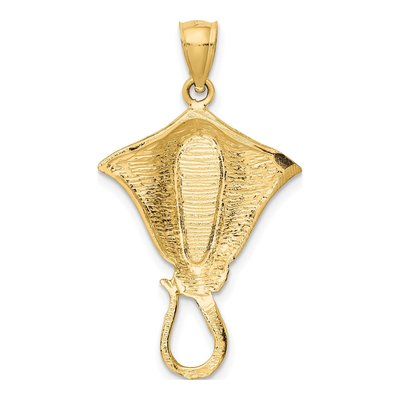 14K Yellow Gold Lab-Created Opal Stingray Pendant – view 4