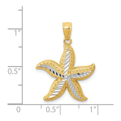 14K Yellow Gold Starfish Pendant – view 5