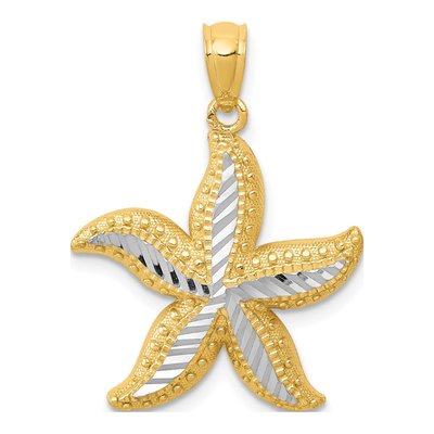 14K Yellow Gold Starfish Pendant