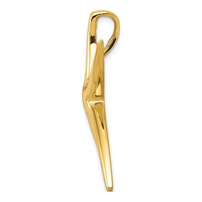 14K Yellow Gold Large Starfish Omega Slide Pendant – view 3