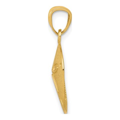 14K Yellow Gold Diamond-Cut Sand Dollar Pendant – view 3