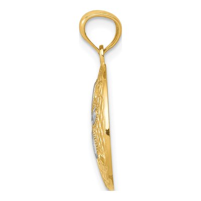 14K Yellow Gold Sand Dollar Pendant – view 3
