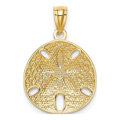 14K Yellow Gold Sand Dollar Pendant – view 4