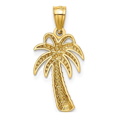 14K Yellow Gold Palm Tree Pendant – view 4