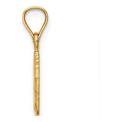 14K Yellow Gold Diamond-Cut Footprints Pendant – view 3