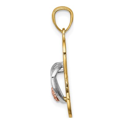 14K Two-Tone Gold Sandal Pendant – view 3