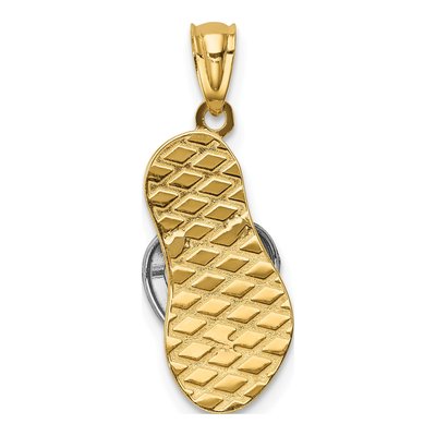 14K Two-Tone Gold Sandal Pendant – view 5