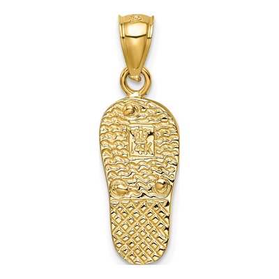 14K Yellow Gold Opal Flip Flop Pendant – view 4