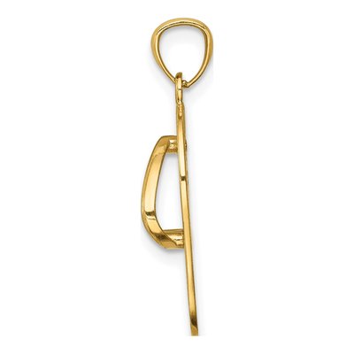 14K Yellow Gold Flip Flop Pendant – view 3