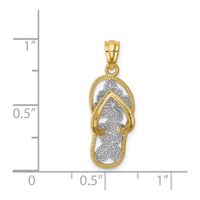 14K Yellow Gold Flip Flop Pendant – view 4