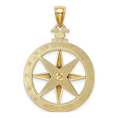 14K Yellow Gold Compass Pendant – view 4
