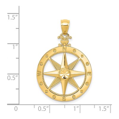 14K Yellow Gold Compass Pendant – view 5