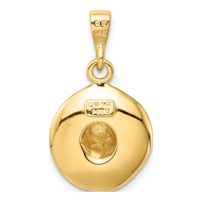 14K Yellow Gold 3-D Sombrero Pendant – view 4