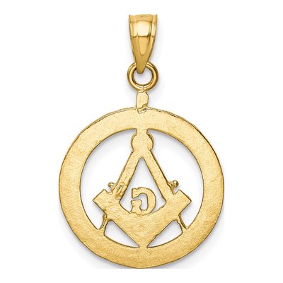 14K Yellow Gold Masonic Symbol Pendant – view 4