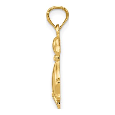 14K Yellow Gold Sitting Dog Pendant – view 3