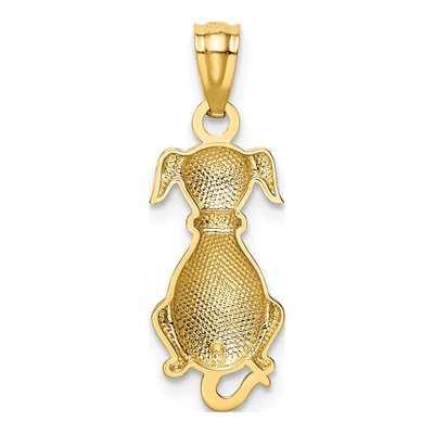 14K Yellow Gold Sitting Dog Pendant – view 4