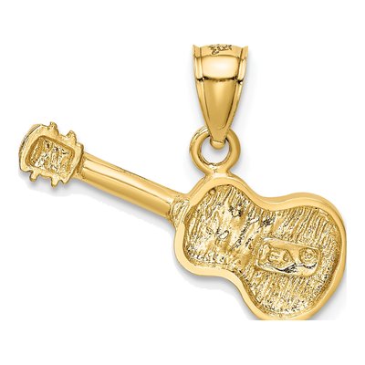 14K Yellow Gold Guitar Pendant – view 4