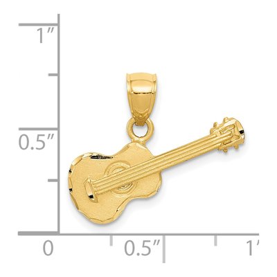 14K Yellow Gold Guitar Pendant – view 5