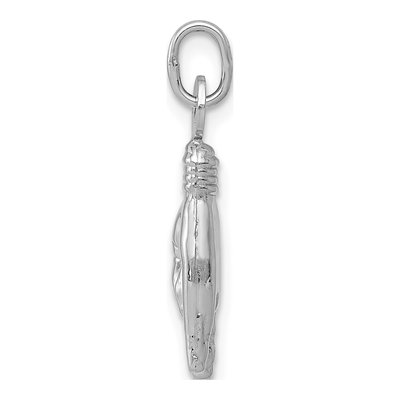 14K White Gold 3D Rock on Sign Pendant – view 3
