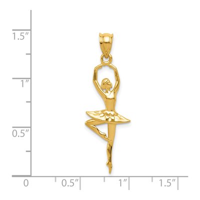 14K Yellow Gold Ballerina Pendant – view 5