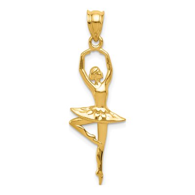 14K Yellow Gold Ballerina Pendant