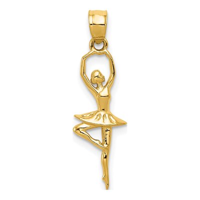 14K Yellow Gold Small Ballerina Pendant