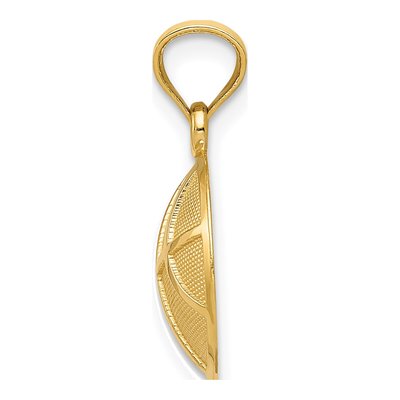 14K Yellow Gold Basketball Pendant – view 3