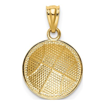 14K Yellow Gold Basketball Pendant – view 4