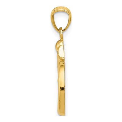 14K Yellow Gold Om Symbol Pendant – view 3