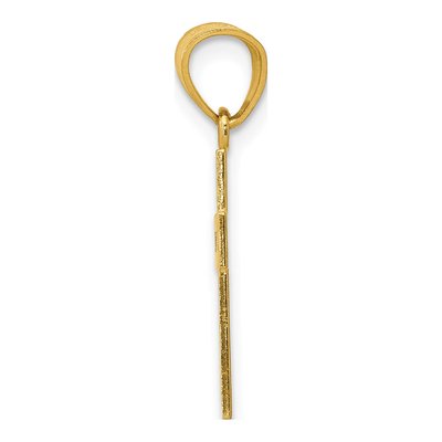 14K Yellow Gold Diamond-Cut Cross Pendant – view 3