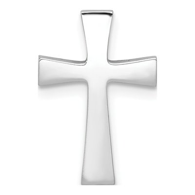 14K White Gold Cross Slide Pendant