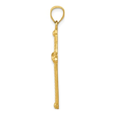 14K Yellow Gold Braided Cross Pendant – view 3