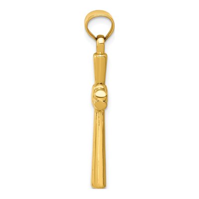 14K Yellow Gold Hollow Cross Pendant – view 3