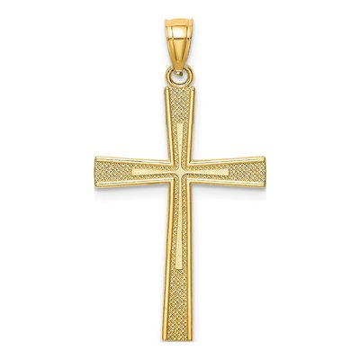 14K Yellow Gold Reversible Cross Pendant – view 4