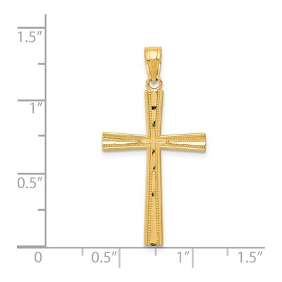 14K Yellow Gold Reversible Cross Pendant – view 5