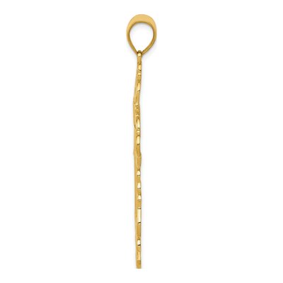 14K Yellow Gold Large Filigree Cross Pendant – view 3