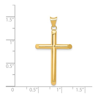 14K Yellow Gold Tube Cross Pendant – view 5