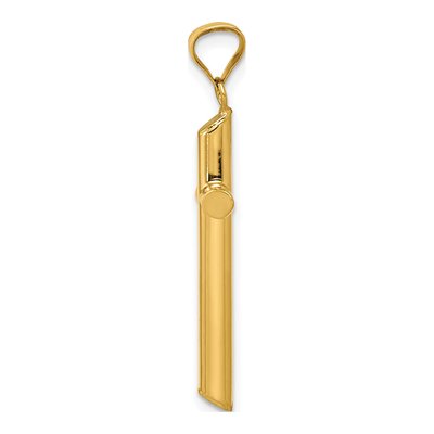 14K Yellow Gold Tube Cross Pendant – view 3
