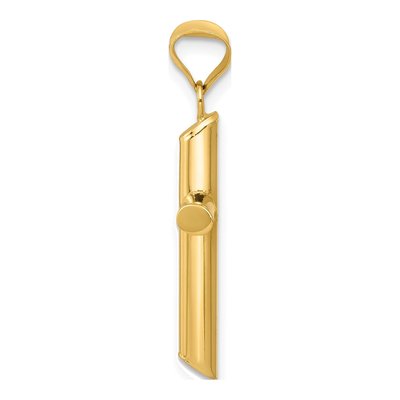 14K Yellow Gold Tube Cross Pendant – view 3