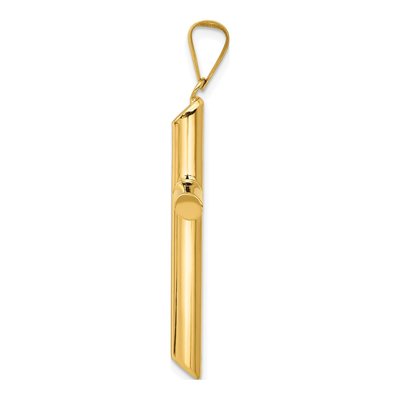 14K Yellow Gold Tube Cross Pendant – view 3
