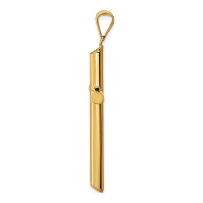 14K Yellow Gold Tube Cross Pendant – view 3