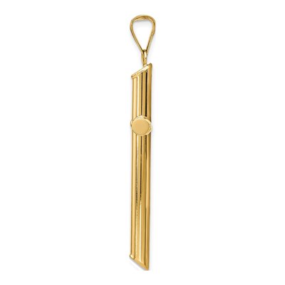 14K Yellow Gold Tube Cross Pendant – view 3