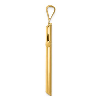 14K Yellow Gold Tube Cross Pendant – view 3